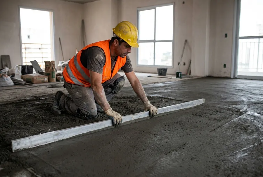 Betonilha de regularização em obra